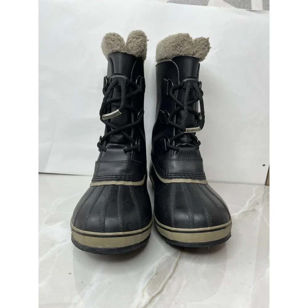 Sorel Yoot Pac TP Waterproof Duck  Boot Black Insulated Big Kids Girls 6 Wm 7 38
